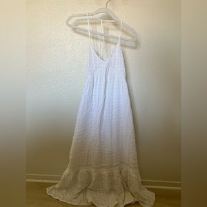 AERIE LOW BACK WHITE MAXI DRESS - never worn.